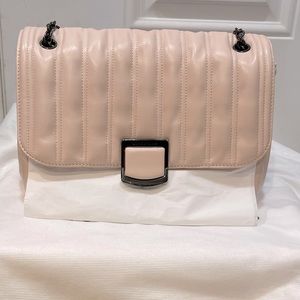 Longchamp Brioche Leather Shoulder Bag in Powder Pink